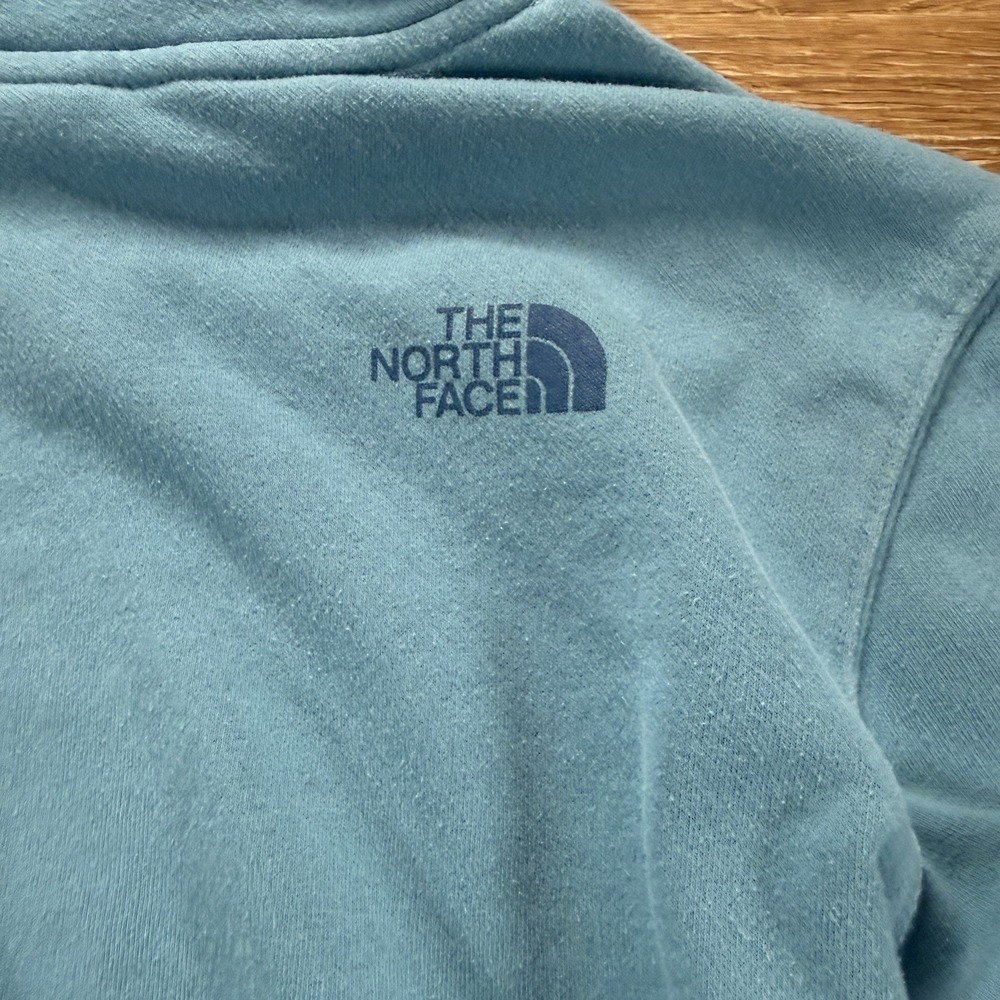 The North Face Hoodie Men's S Blue Pullover Sweatshirt Logo Graphic Cotton Blend - Picture 13 of 14